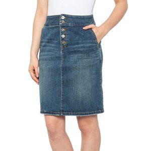Prana Demin Skirt Aubrey Below Knee Women Teen Casual Festivals Boho Long blue